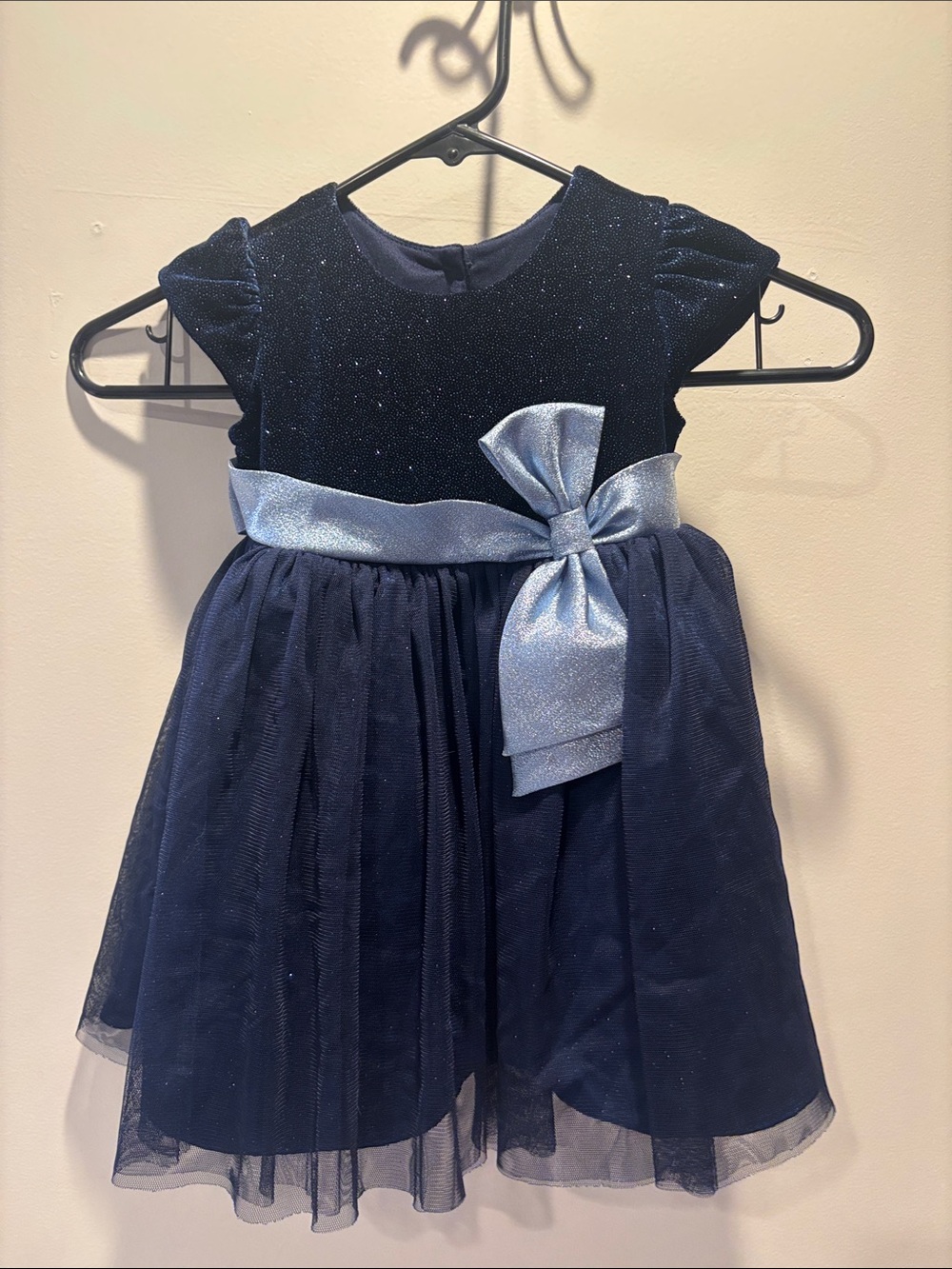 Kona Michelle Sparkle Navy Tulle Bow Party Dress size 2 T